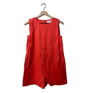 Banana Republic Red Linen Romper